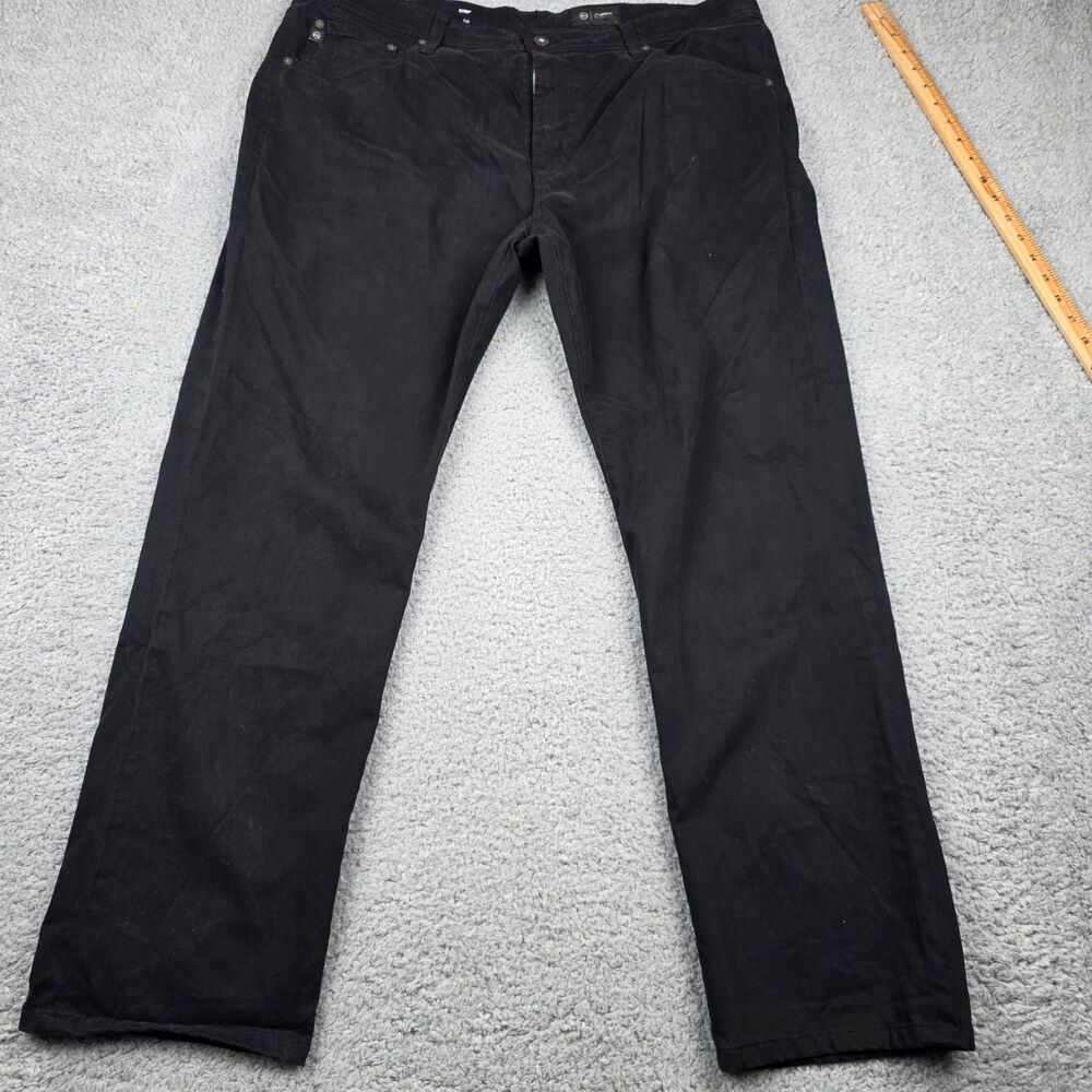 Adriano Goldschmied Mens Trousers Size 38x32 Black Everett Fit Stretch Modern